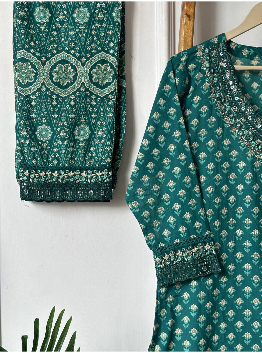 Mehr Buti Embroidered Suit Set