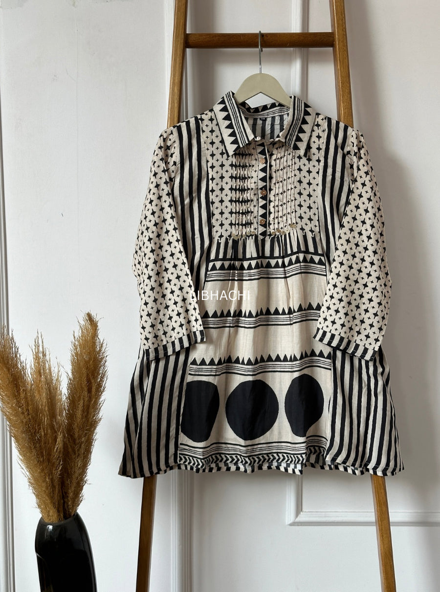 Ajrakh Printed Silk Tops