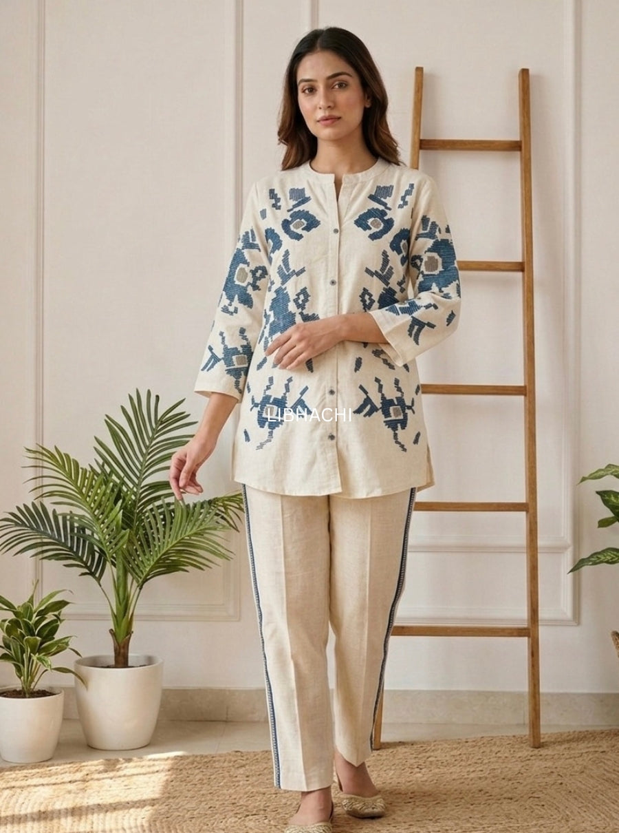 Gulposh Loom Co-ord Set