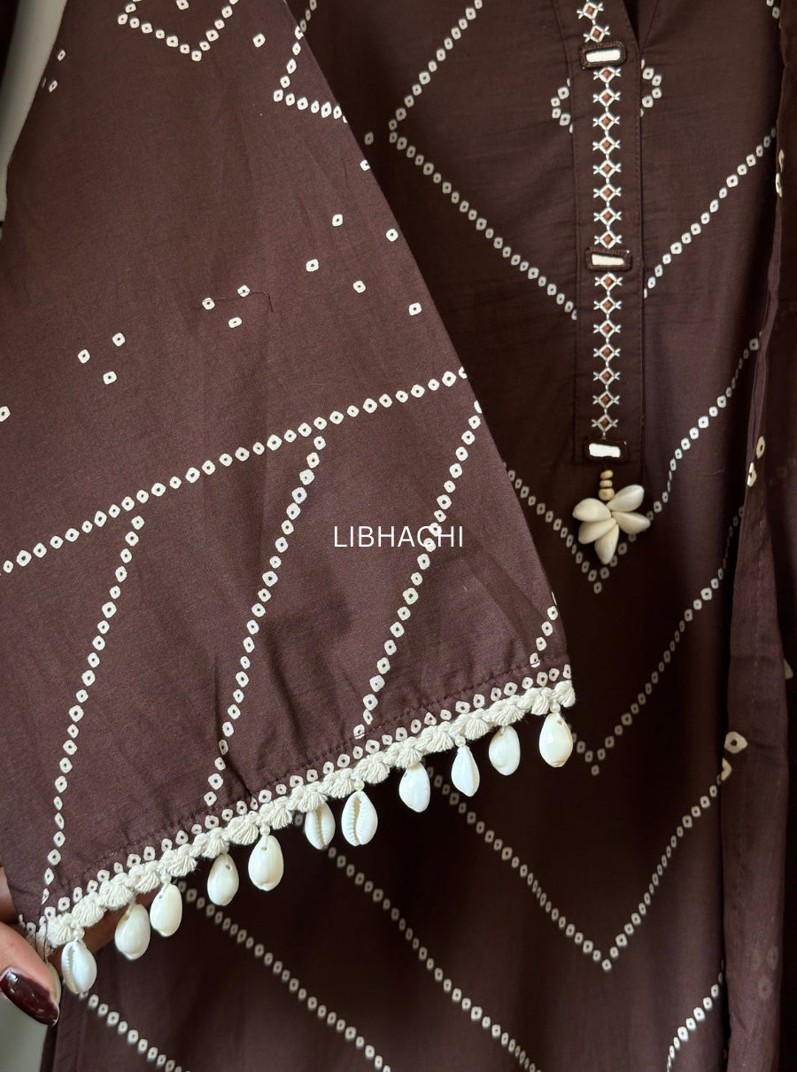 Bandhani farshi 3 colour