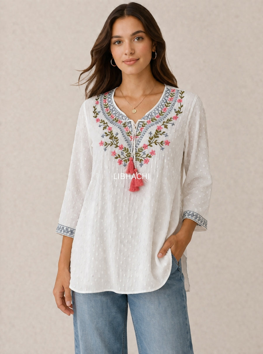 Aarika Threads Cotton Tops