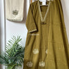 Embroidered Solid colour suit set