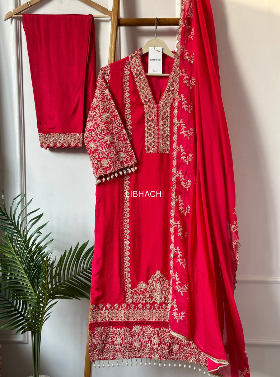Mehera Blossom Pink Festive Suit Set