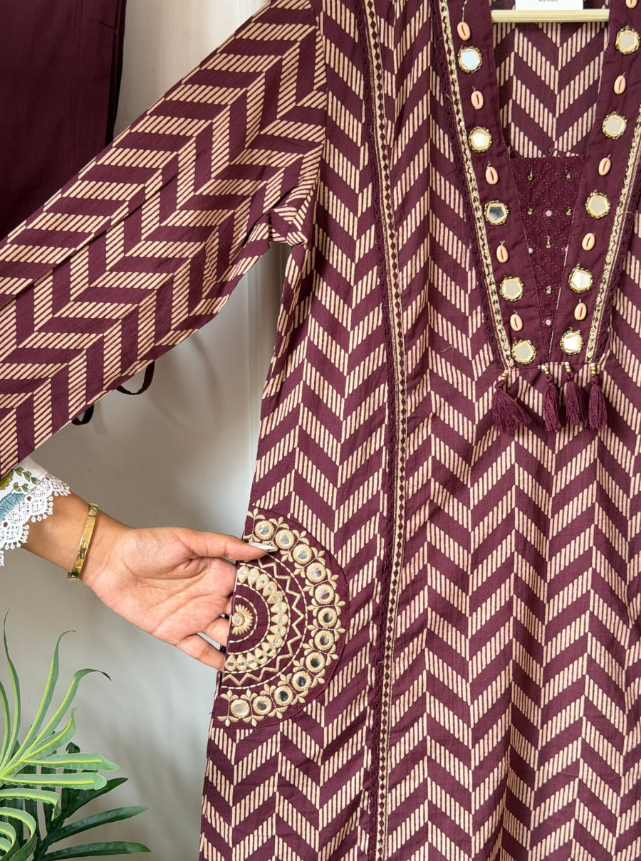 Pankhudi Embroidered Pocket Suit Set