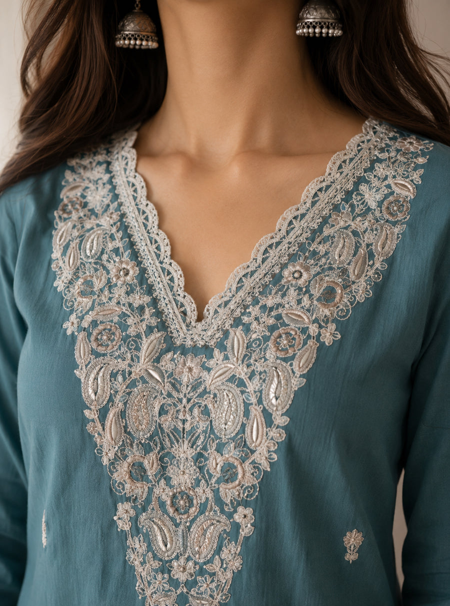 Aurelia Bloom Cotton Suit Set