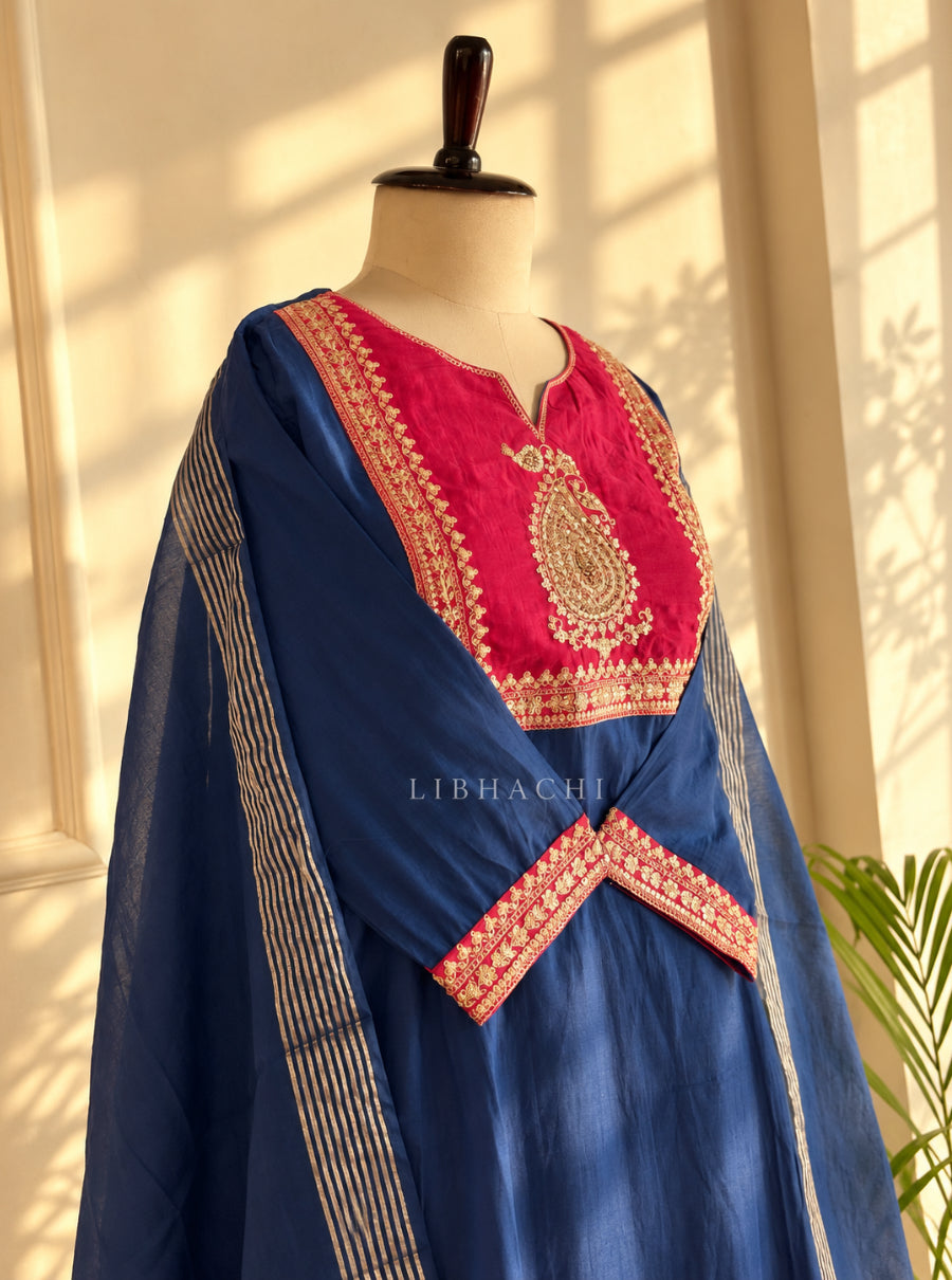 Rangmahal — The Festive Mulchanderi A-Line Suit Set