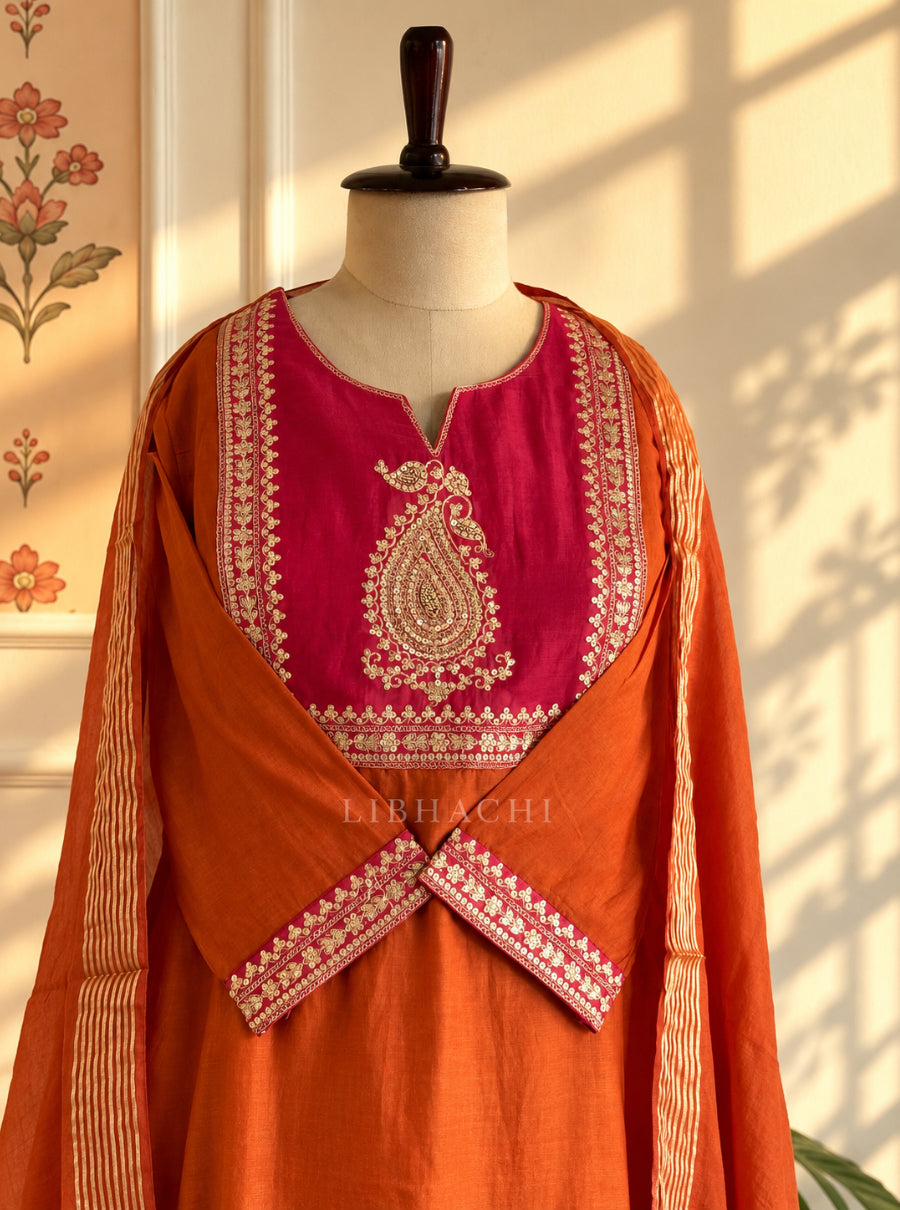 Rangmahal — The Festive Mulchanderi A-Line Suit Set