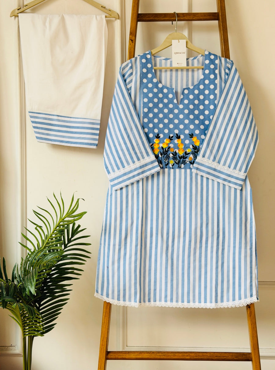 Bluebell Bloom Embroidered Farshi Salwar Set