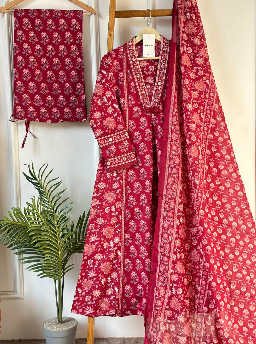 Kumkum Pocket A-Line Suit Set