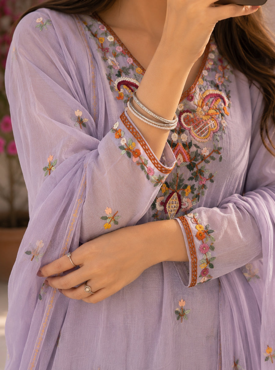Noor Kantha mul chanderi suit Set