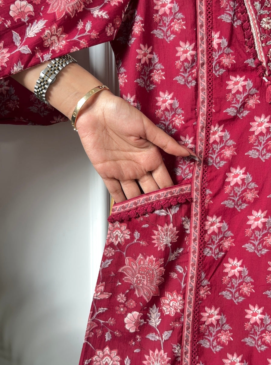 Kumkum Pocket A-Line Suit Set