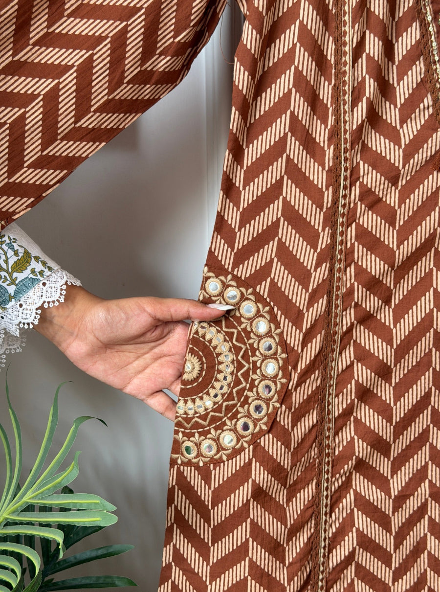 Pankhudi Embroidered Pocket Suit Set