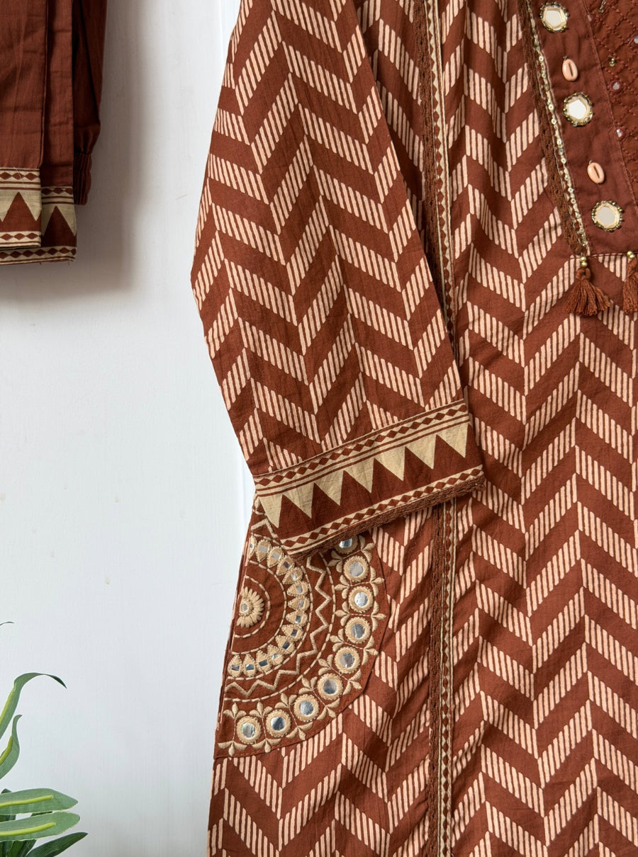 Pankhudi Embroidered Pocket Suit Set