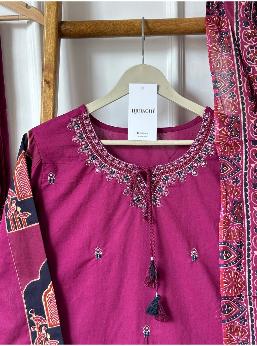 Rangmahal Ajrakh Suit Set