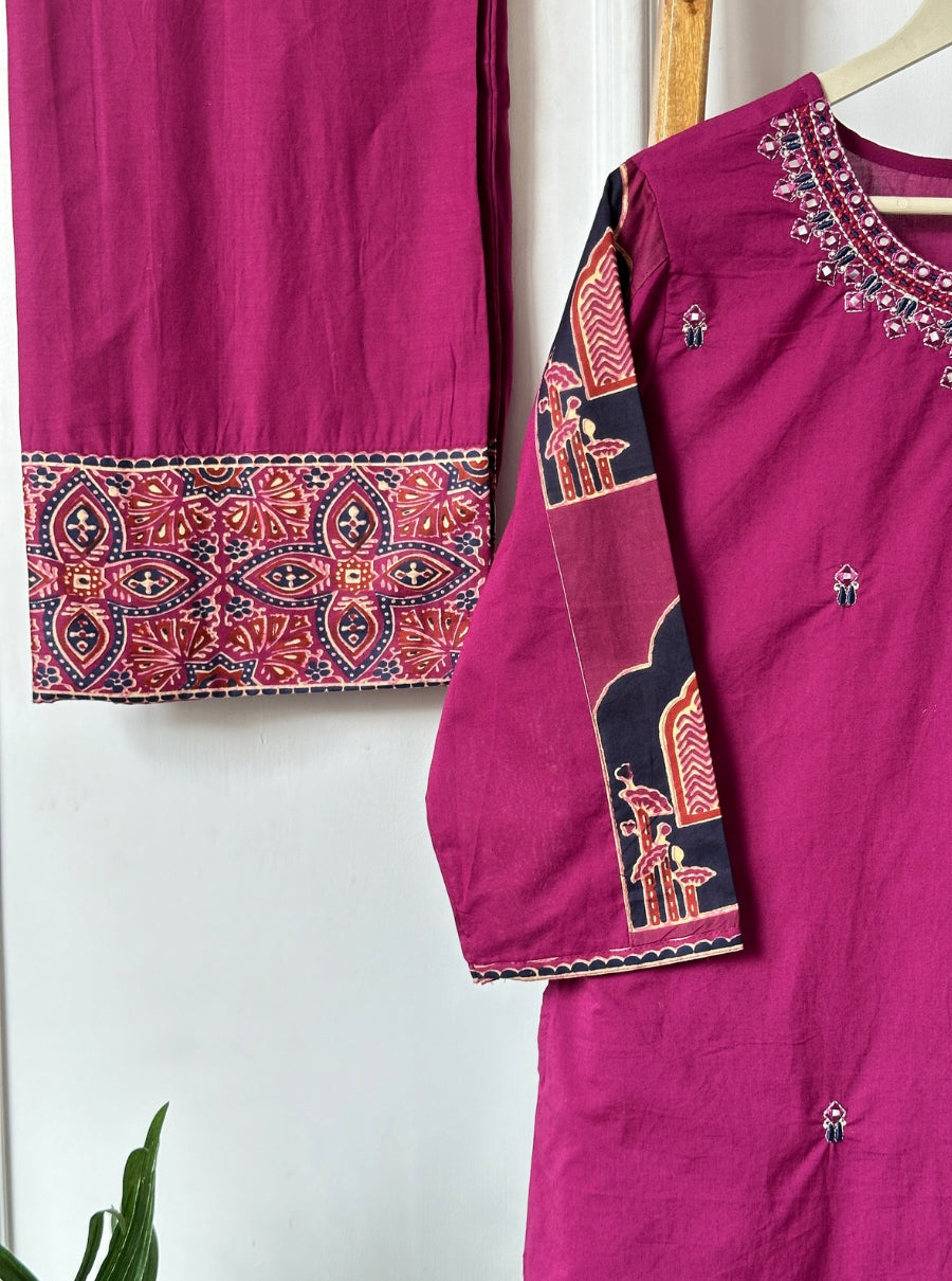 Rangmahal Ajrakh Suit Set